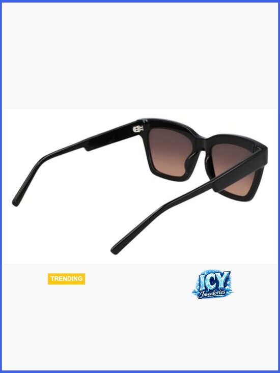 Cat Eye Sunglasses with Carving Detail, Metallic Logo, UV Protection main image 6